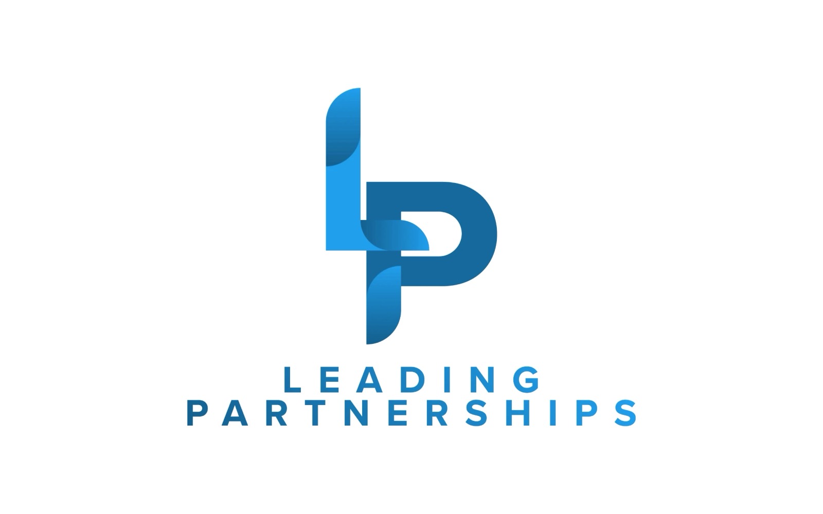 Leading Partnerships logo: an L and P monogram in blue gradients